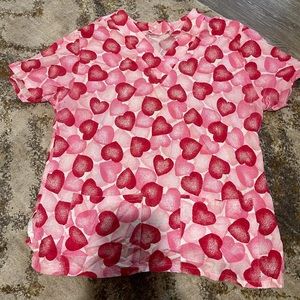 Medium Valentines Day Scrub Top